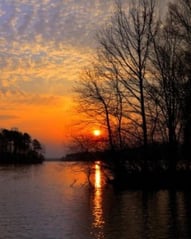 Sunset on Lake Jeanette, Greensboro, North Carolina